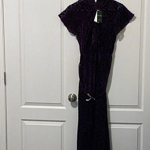 Ralph Lauren velvet formal dress size 4 nwt original price $280.00